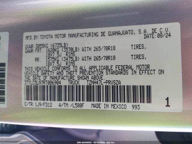 3TYLC5LN7RT006904 Toyota Tacoma Hybrid Trd Off Road