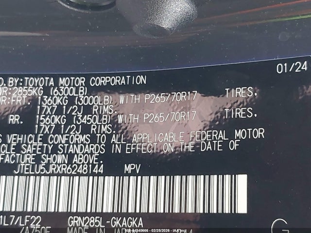 JTELU5JRXR6248144 Toyota 4runner