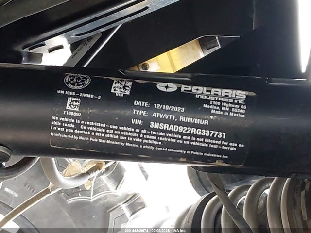 3NSRAD922RG337731 Polaris Rzr Pro Xp Ultimate
