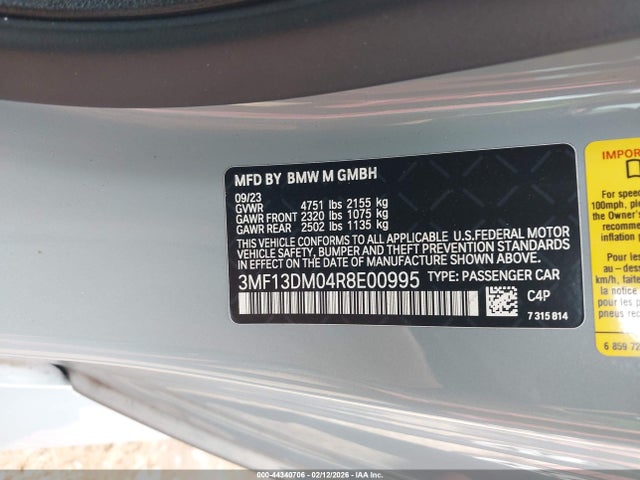 3MF13DM04R8E00995 BMW M2