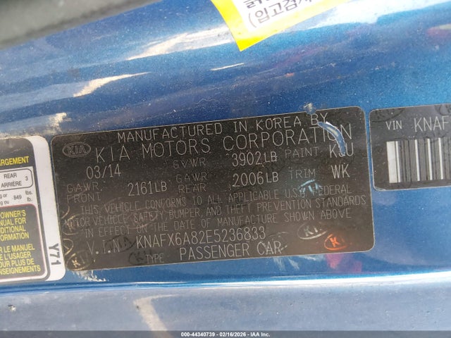 KIA Forte Koup Ex 2014 KNAFX6A82E5236833 Image 9