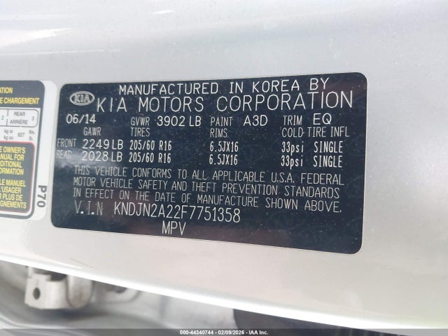 KIA Soul 2015 KNDJN2A22F7751358 Image 9