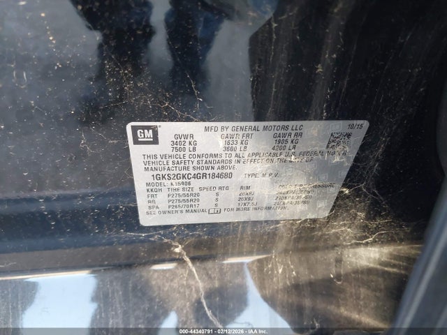 1GKS2GKC4GR184680 GMC Yukon Xl Slt