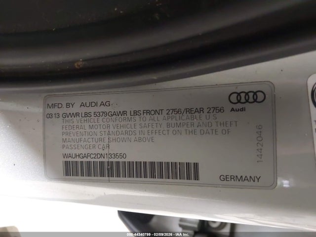2013 AUDI A6 WAUHGAFC2DN133550 Photo 8