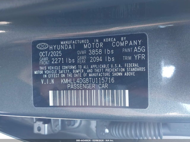 KMHLL4DG8TU115716 Hyundai ELANTRA SE