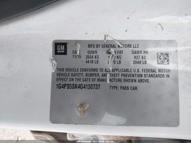 1G4PS5SK4G4130737 Buick Verano Leather Group
