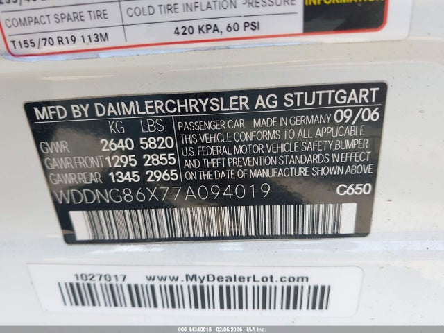 2007 MERCEDES-BENZ S 550 WDDNG86X77A094019 Photo 8