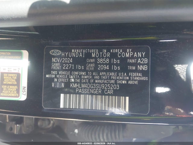 KMHLM4DG3SU925203 Hyundai Elantra Sel Sport