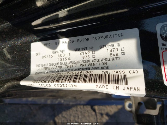 JM1BM1X78G1291003 Mazda Mazda3 I Grand Touring