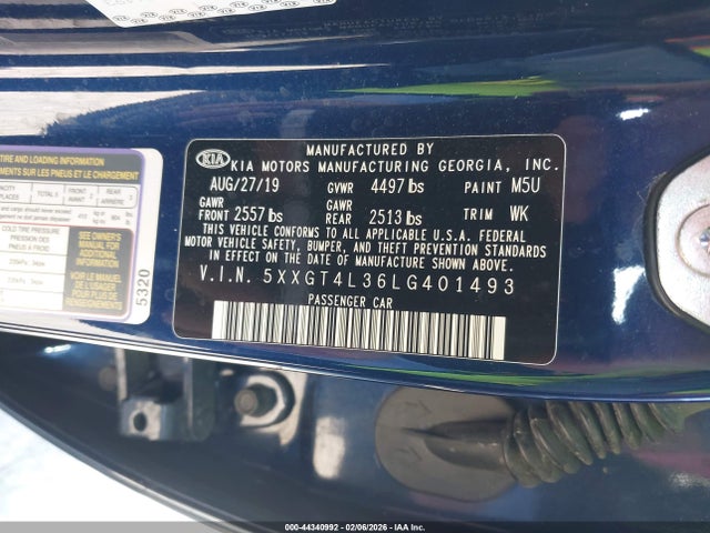 2020 KIA OPTIMA 5XXGT4L36LG401493 Photo 8