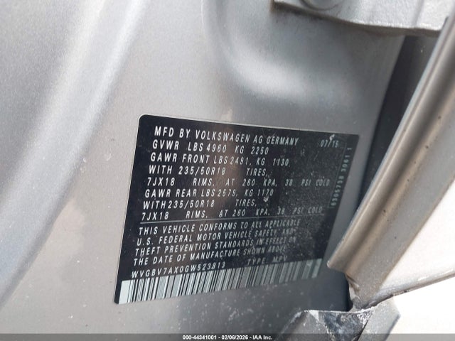 WVGBV7AX0GW523813 Volkswagen TIGUAN SE