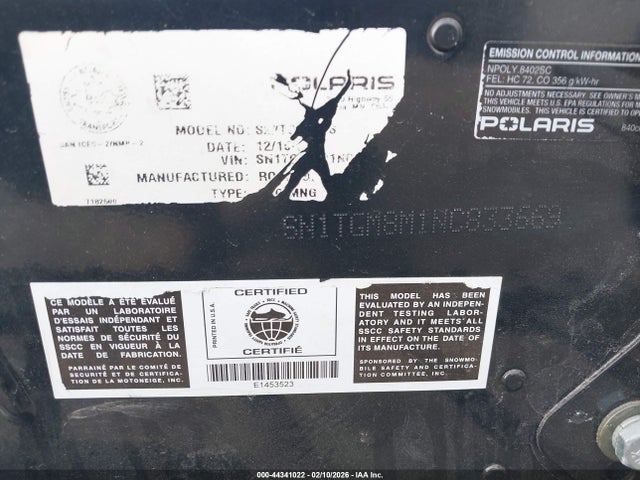 SN1TGM8M1NC833669 Polaris Other