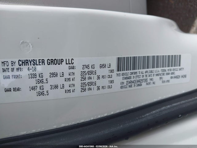 Aukcja sprzedaży 2010 Dodge Grand Caravan Se, vin: 2D4RN4DE0AR297285, numer aukcji: 44341068