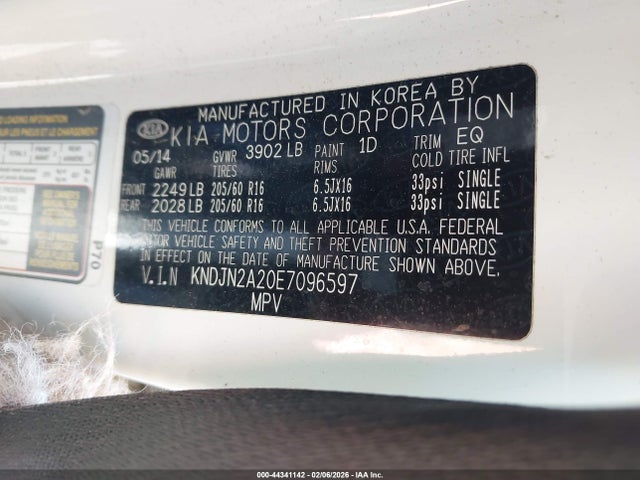 KNDJN2A20E7096597 KIA Soul