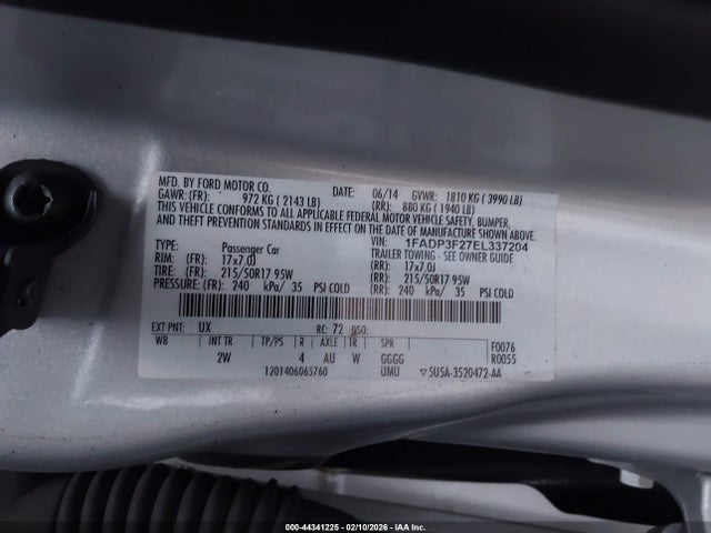 Ford FOCUS SE 2014 1FADP3F27EL337204 Image 9