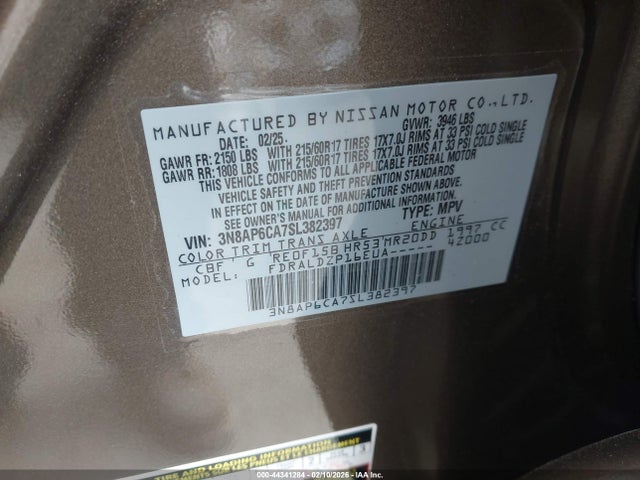 3N8AP6CA7SL382397 Nissan Kicks Sv Fwd