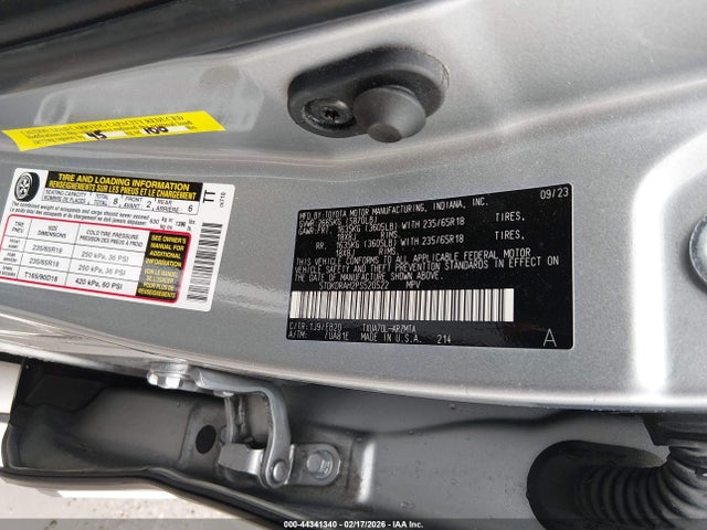 2023 Toyota Highlander Xle მანქანა იყიდება აუქციონზე, vin: 5TDKDRAH2PS520522, აუქციონის ნომერი: 44341340