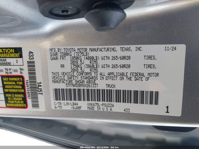5TFMA5DB9SX261337 Toyota Tundra 1794 Edition