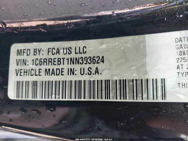 Продаж на аукціоні авто 2022 Ram 1500 Lone Star  4x2 6'4 Box, vin: 1C6RREBT1NN393624, номер лоту: 44341374