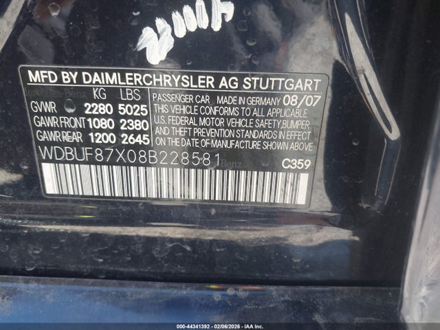 Продажа на аукционе авто 2008 Mercedes-benz E 350 4matic, vin: WDBUF87X08B228581, номер лота: 44341392
