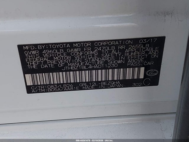 2017 LEXUS GS 350 JTHBZ1BL4HA011230 Photo 8