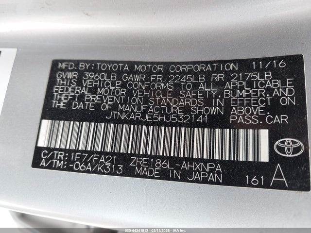 JTNKARJE5HJ532141 Toyota COROLLA IM
