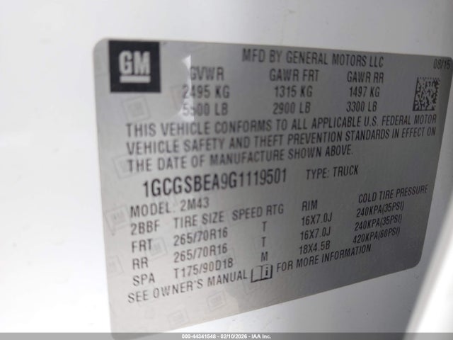 2016 CHEVROLET COLORADO 1GCGSBEA9G1119501 Photo 8