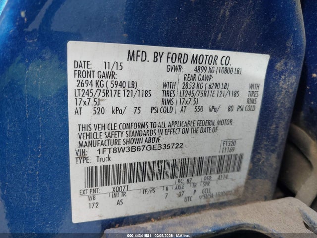 Ford F-350 Xl 2016 1FT8W3B67GEB35722 Image 8