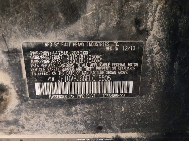 2014 SUBARU IMPREZA WRX JF1GV8J68EL015505 Photo 8