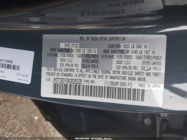 2022 MAZDA CX-9 JM3TCBDY9N0626225 Photo 8