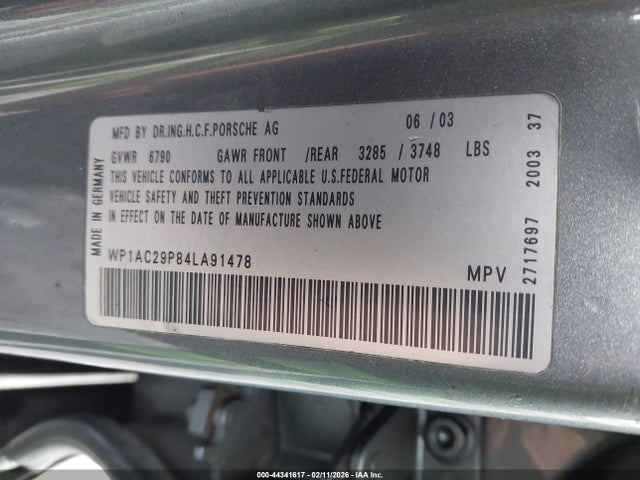 2004 PORSCHE CAYENNE WP1AC29P84LA91478 Photo 8
