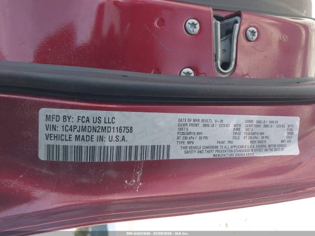 2021 JEEP CHEROKEE 1C4PJMDN2MD116758 Photo 8