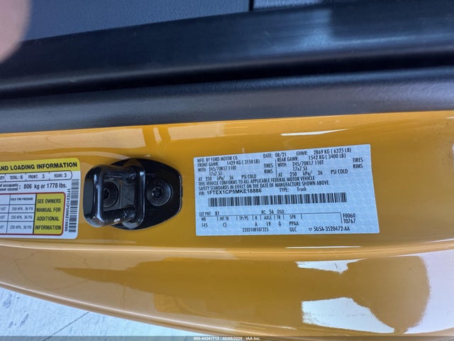 1FTEX1CP5MKE18886 Ford F150