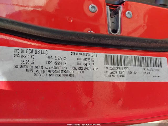 Продажа на аукционе авто 2020 Dodge Charger Sxt Rwd, vin: 2C3CDXBG5LH100975, номер лота: 44341732