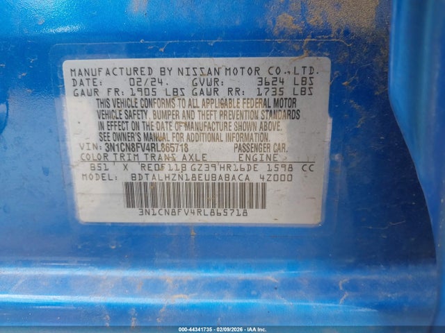 Nissan Versa 1.6 Sr 2024 3N1CN8FV4RL865718 Image 9