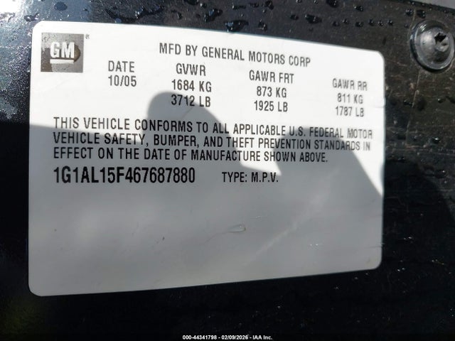 2006 CHEVROLET COBALT 1G1AL15F467687880 Photo 8