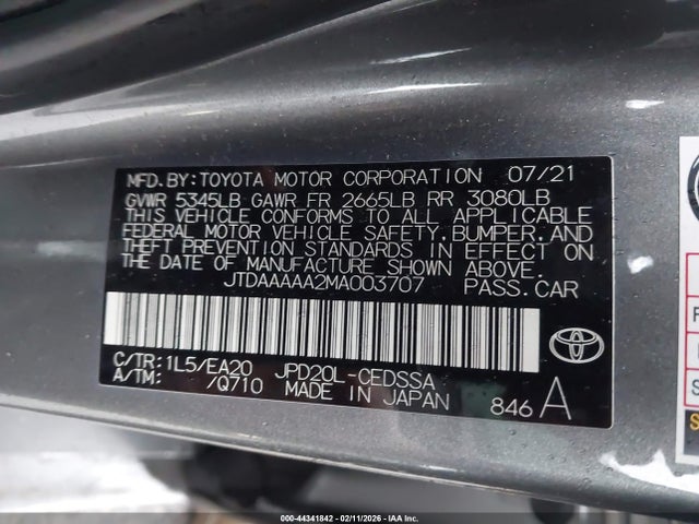 2021 TOYOTA MIRAI JTDAAAAA2MA003707 Photo 8