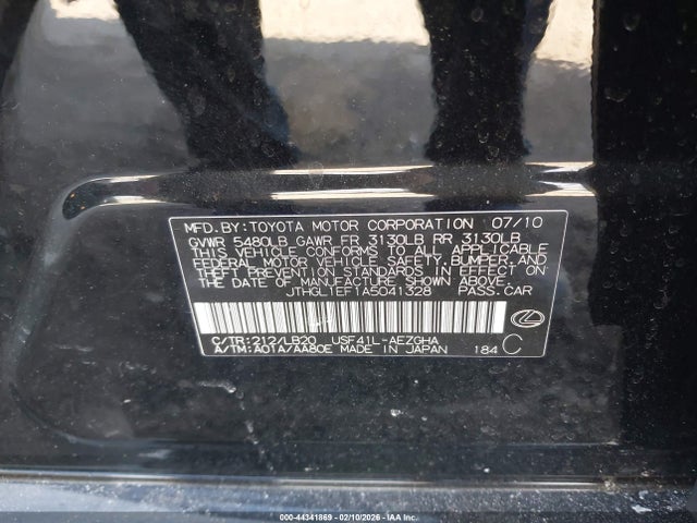 Продажа на аукционе авто 2010 Lexus Ls 460 L, vin: JTHGL1EF1A5041328, номер лота: 44341869