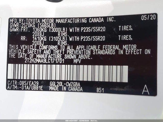 Lexus RX 350 2020 2T2HZMAA9LC171701 Image 9