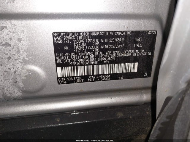 2T3P1RFV0SW519468 Toyota Rav4 Xle