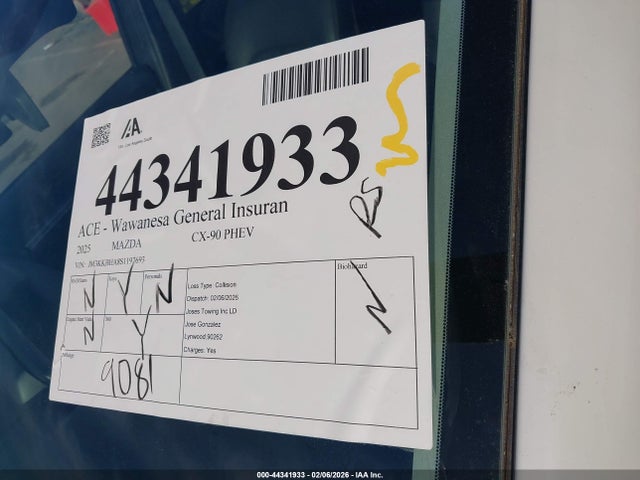 JM3KKBHA8S1197693 Mazda Cx-90 Phev Preferred Package