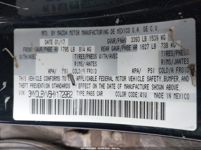 3MYDLBYV6HY172962 Toyota YARIS IA