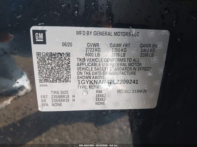 2020 CADILLAC XT5 1GYKNAR42LZ209241 Photo 8