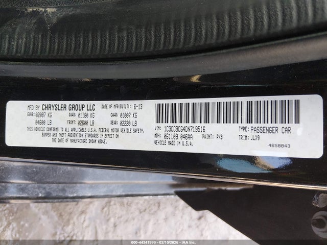 Aukcja sprzedaży 2013 Chrysler 200 Limited, vin: 1C3CCBCG4DN719516, numer aukcji: 44341999