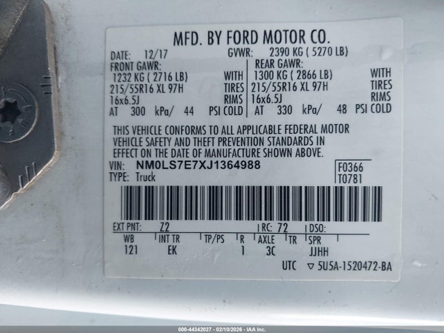 Ford Transit Connect Xl 2018 NM0LS7E7XJ1364988 Image 9