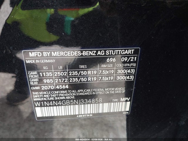 Продаж на аукціоні авто 2022 Mercedes-benz Gla 250, vin: W1N4N4GB5NJ334858, номер лоту: 44342034