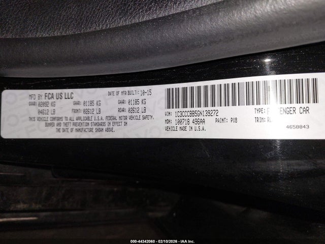 Продаж на аукціоні авто 2016 Chrysler 200 S, vin: 1C3CCCBB5GN139272, номер лоту: 44342060