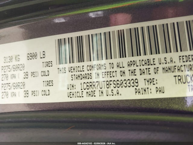 2015 RAM 1500 1C6RR7UT8FS603339 Photo 8