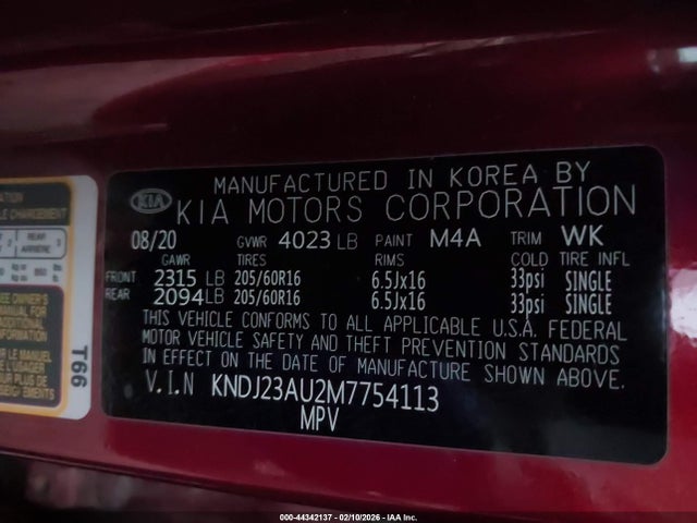KIA SOUL S 2021 KNDJ23AU2M7754113 Image 9