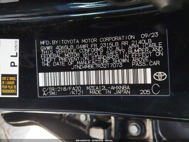 Toyota COROLLA SE 2024 JTND4MBE7R3217073 Image 9